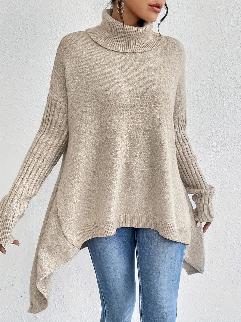 Camille | Pull ample à col montant
