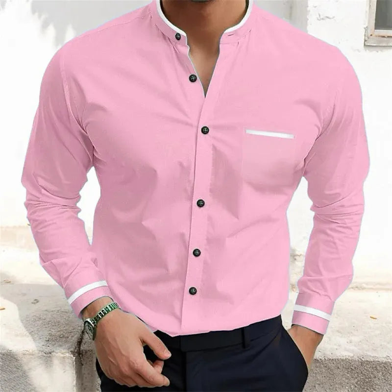 Gaston | Chemise grand-père à contrastes