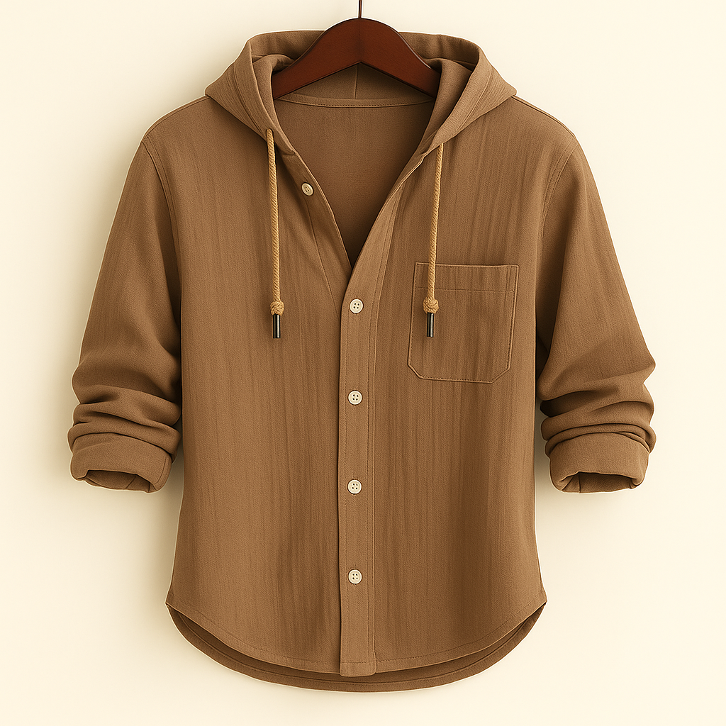 Augustin | Chemise de luxe en coton doux avec capuche