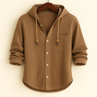 Augustin | Chemise de luxe en coton doux avec capuche