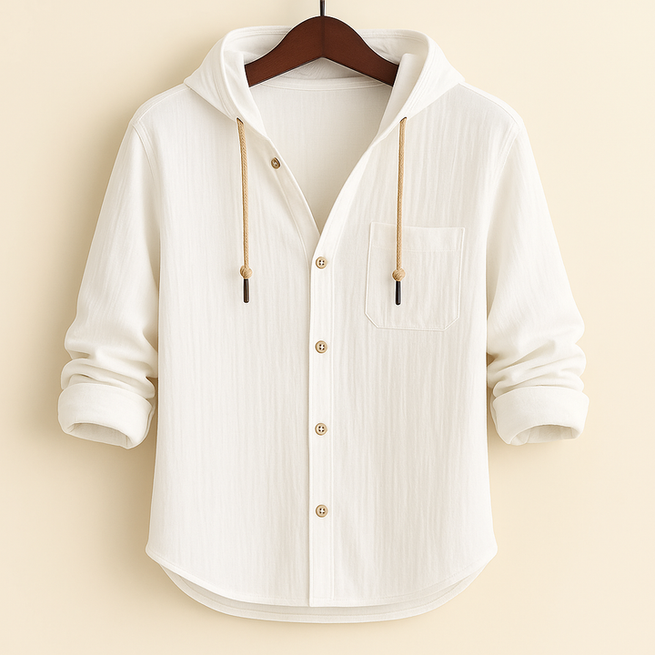 Augustin | Chemise de luxe en coton doux avec capuche