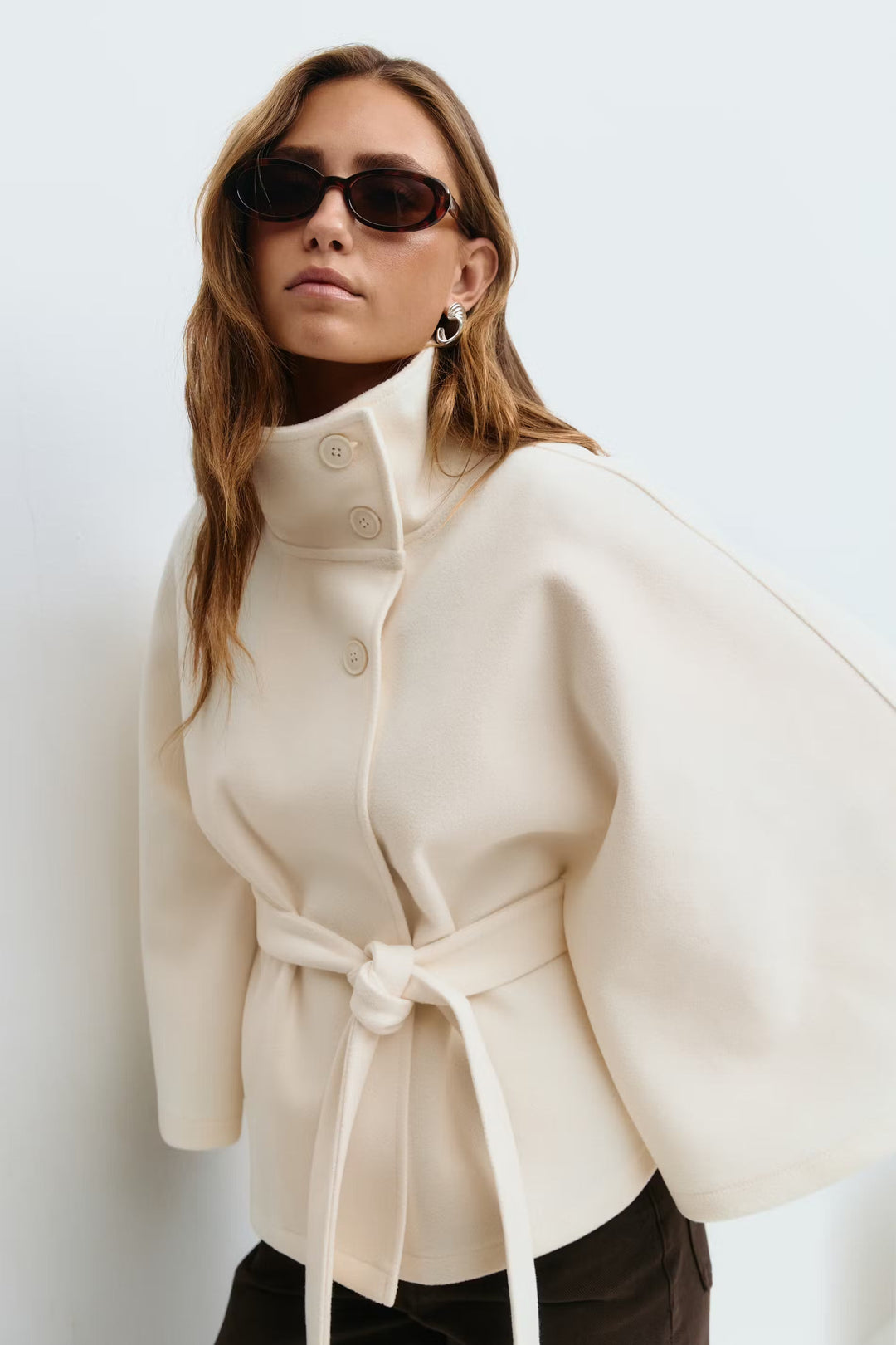 Mélanie | Manteau-cape ceinturé
