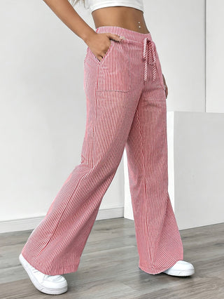 Lorette | Pantalon large rayé
