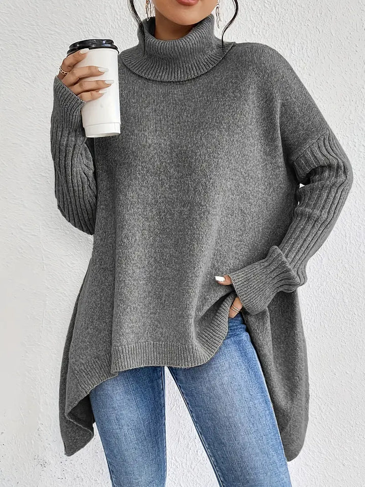 Camille | Pull ample à col montant