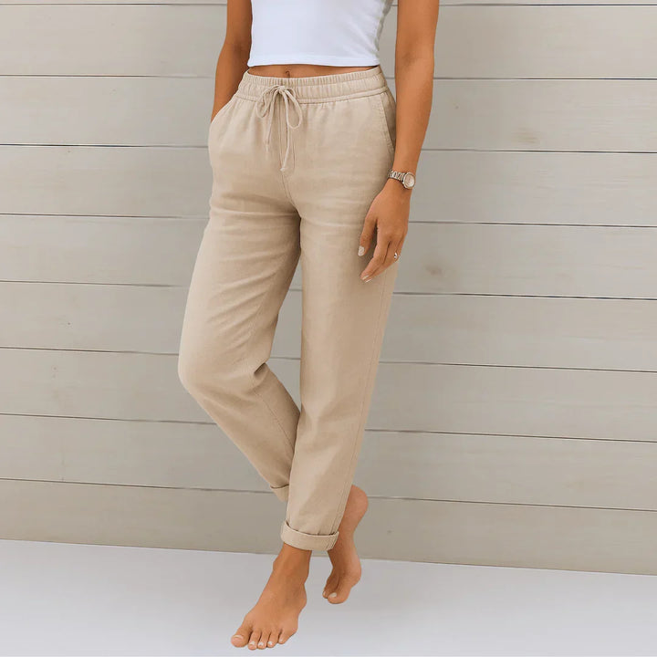 Arielle | Pantalon extensible en lin