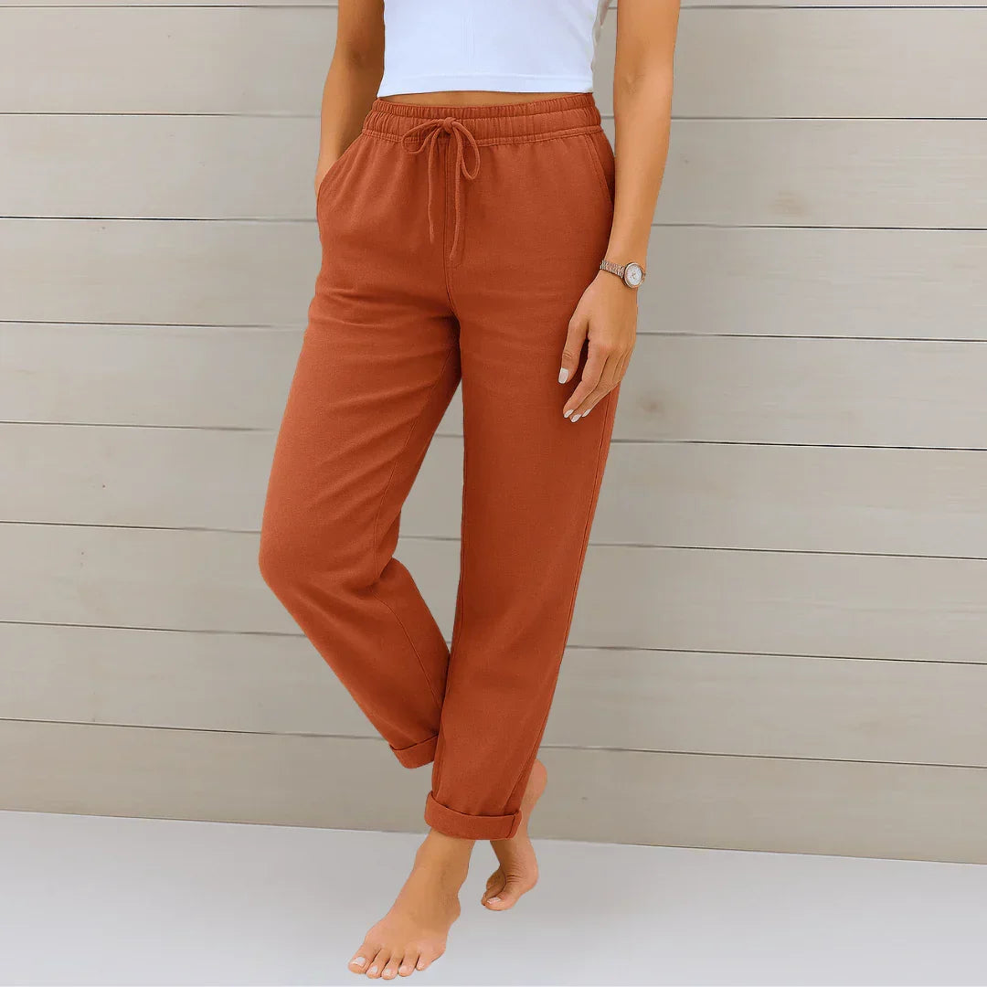 Arielle | Pantalon extensible en lin