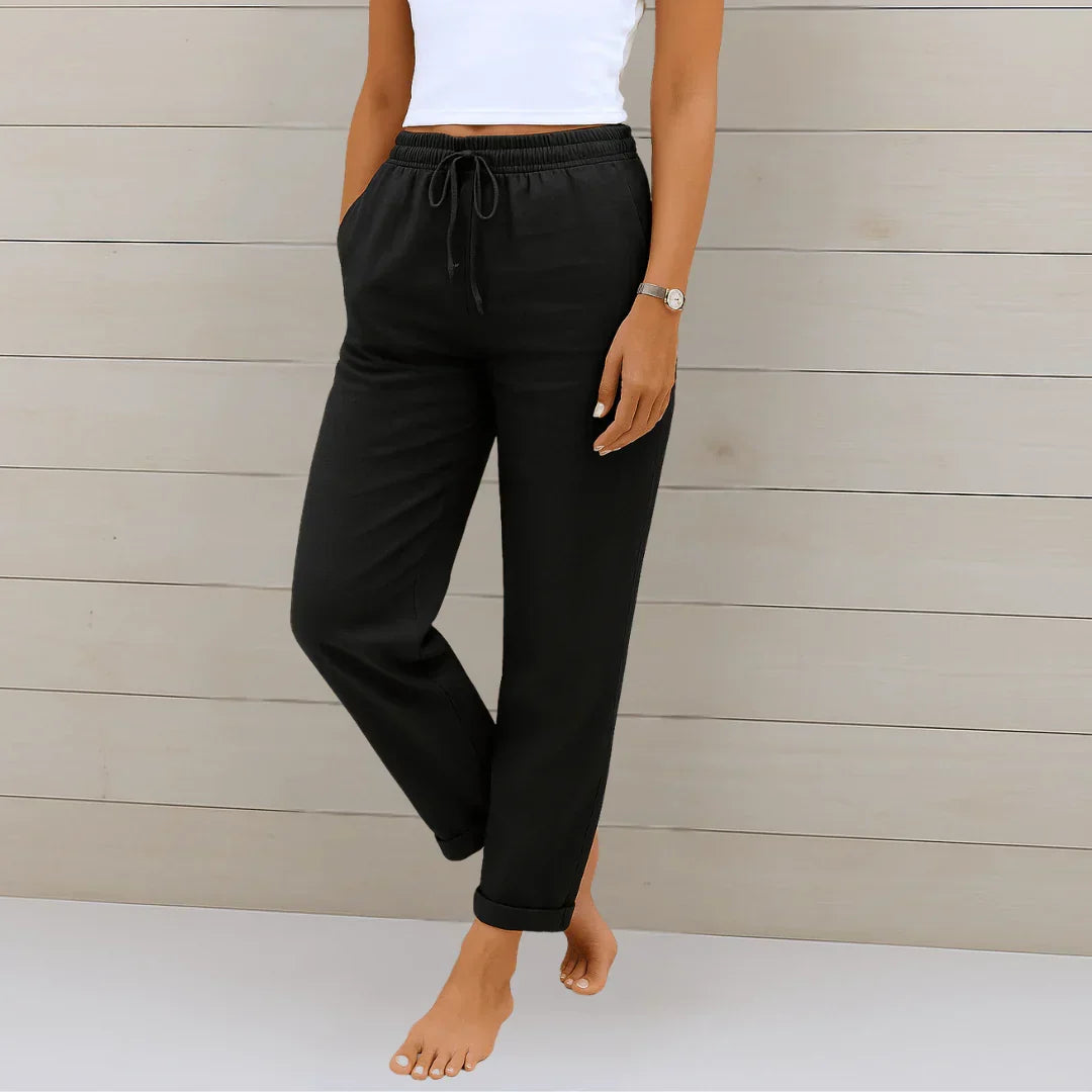 Arielle | Pantalon extensible en lin