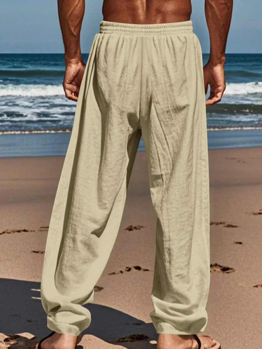 Julien | Pantalon léger en lin avec cordon