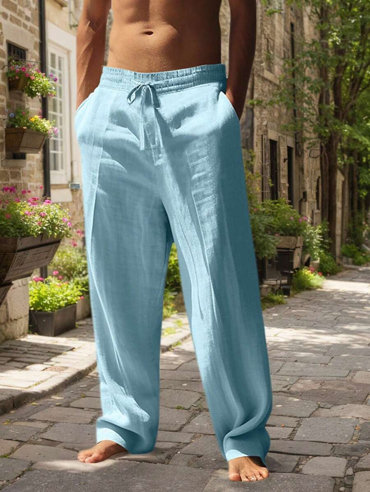 Julien | Pantalon léger en lin avec cordon