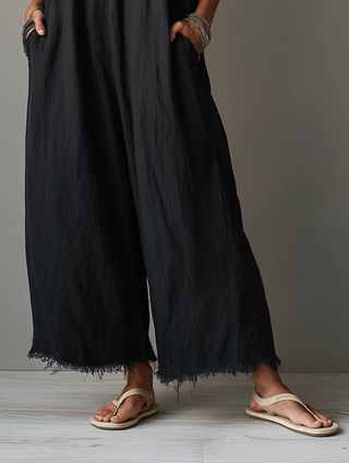 Aimée | Salopette minimaliste en lin