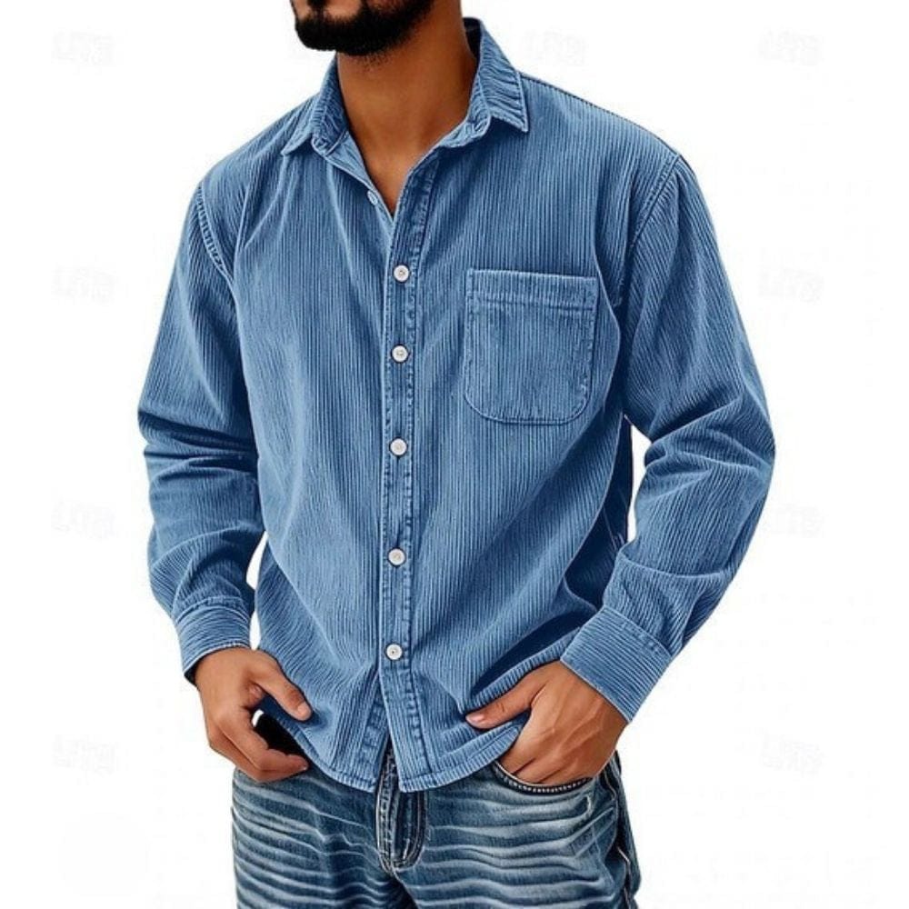 Jean-Pascal | Chemise boutonnée en velours côtelé