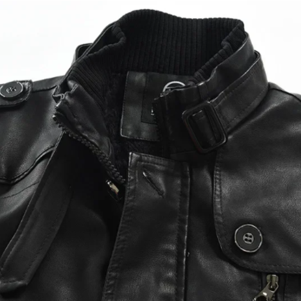 Thibault | Veste longue de motard en cuir
