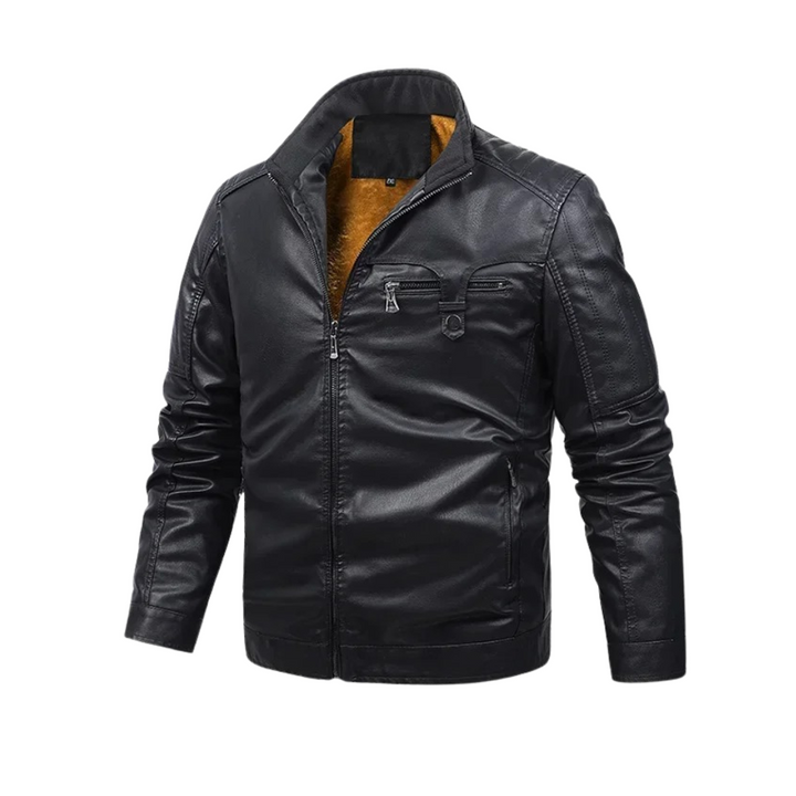 Yann | Veste en cuir rétro doublée