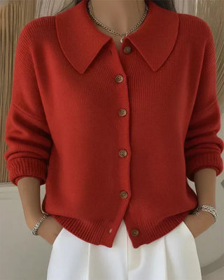 Emma | Veste en maille à col chemise
