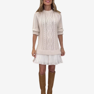 Roxane | Robe-pull en maille torsadée