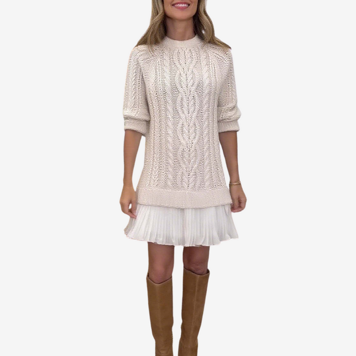 Roxane | Robe-pull en maille torsadée