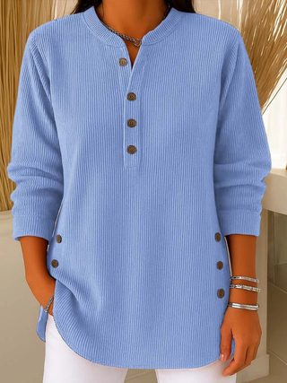Carmen | Tunique Henley boutonnée