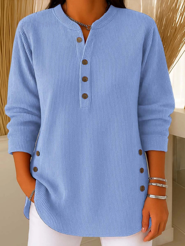 Carmen | Tunique Henley boutonnée