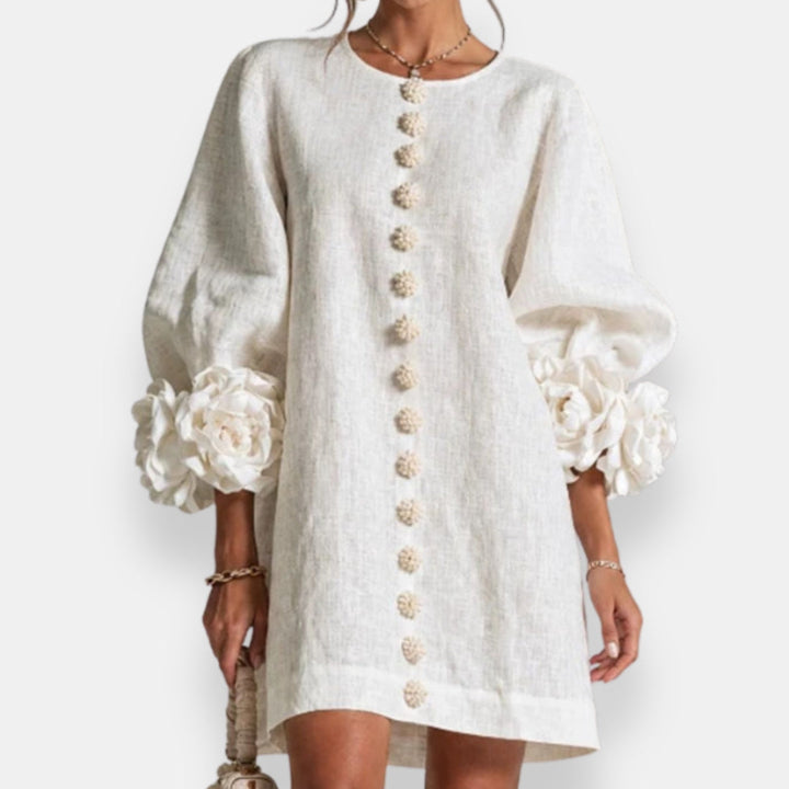 Annabelle | Robe à fleurs en relief