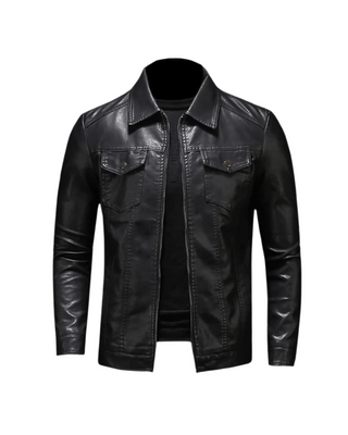 Henri | Veste en cuir coupe tailleur