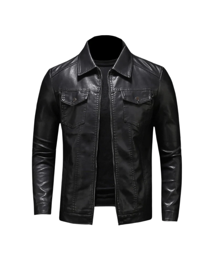 Henri | Veste en cuir coupe tailleur