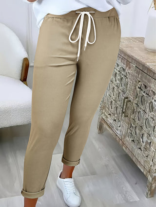 Maïwenn | Pantalon slim classique à cordon