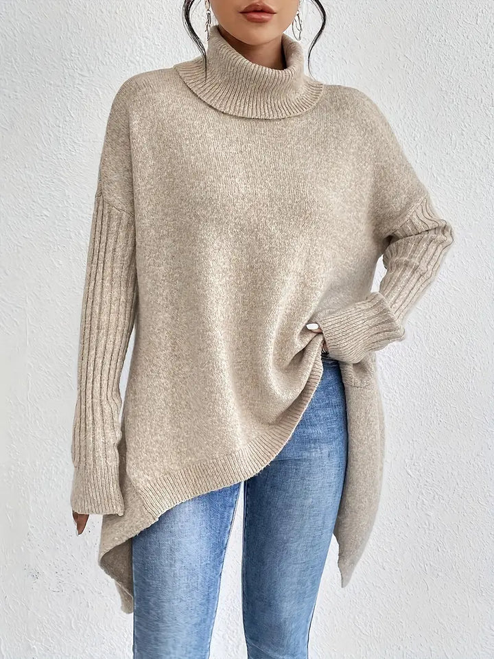 Camille | Pull ample à col montant