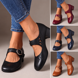 Véronique | Babies en cuir à talon
