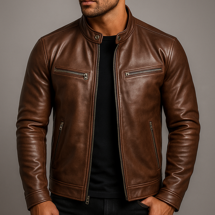 Benoît | Veste en cuir vintage