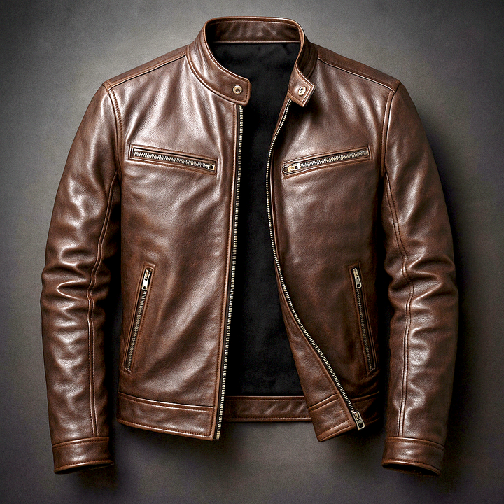 Benoît | Veste en cuir vintage