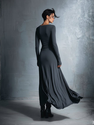 Éléa | Robe longue à nœud latéral