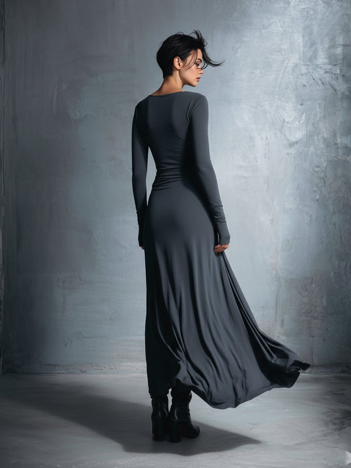 Éléa | Robe longue à nœud latéral
