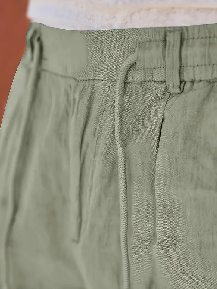 Adrien | Pantalon large en lin avec cordon