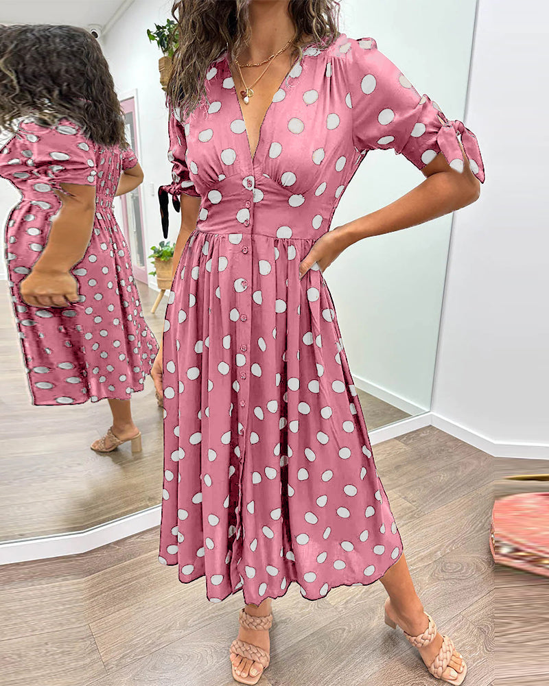Armelle | Robe élégante à pois