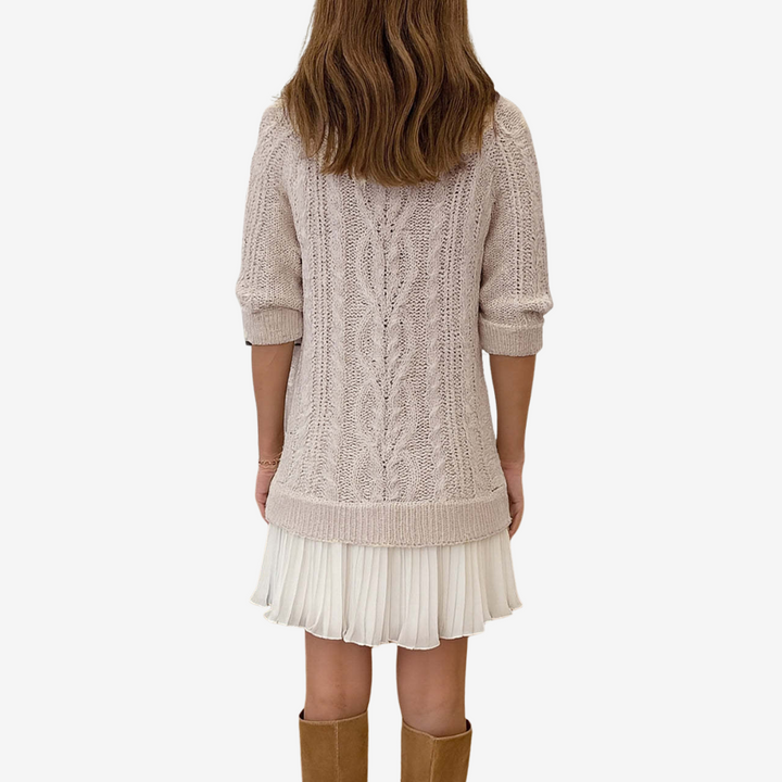 Roxane | Robe-pull en maille torsadée