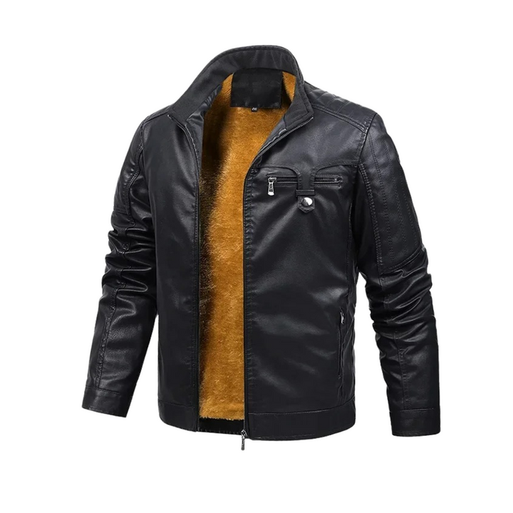 Yann | Veste en cuir rétro doublée