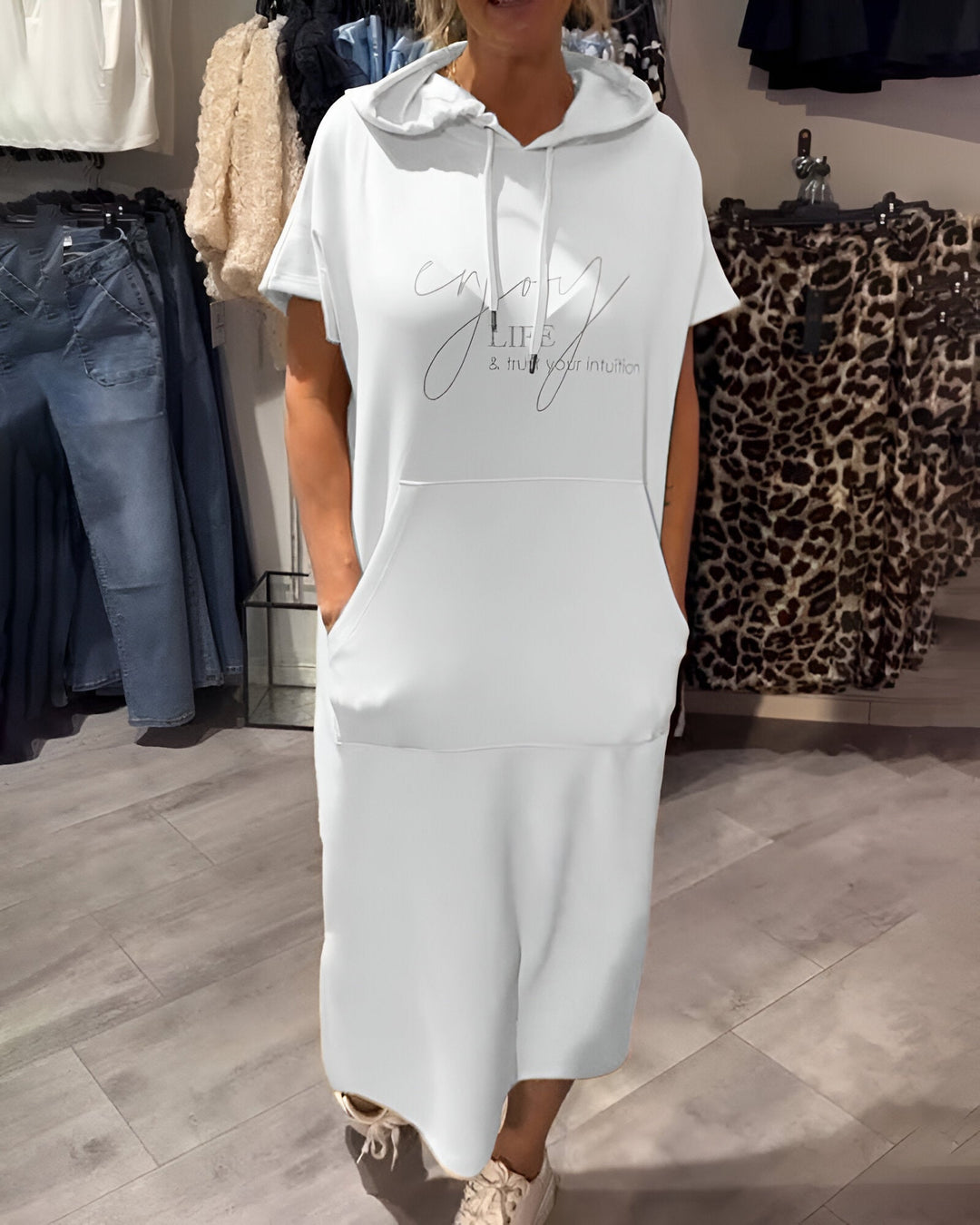 Valentine | Robe sweat à capuche confortable