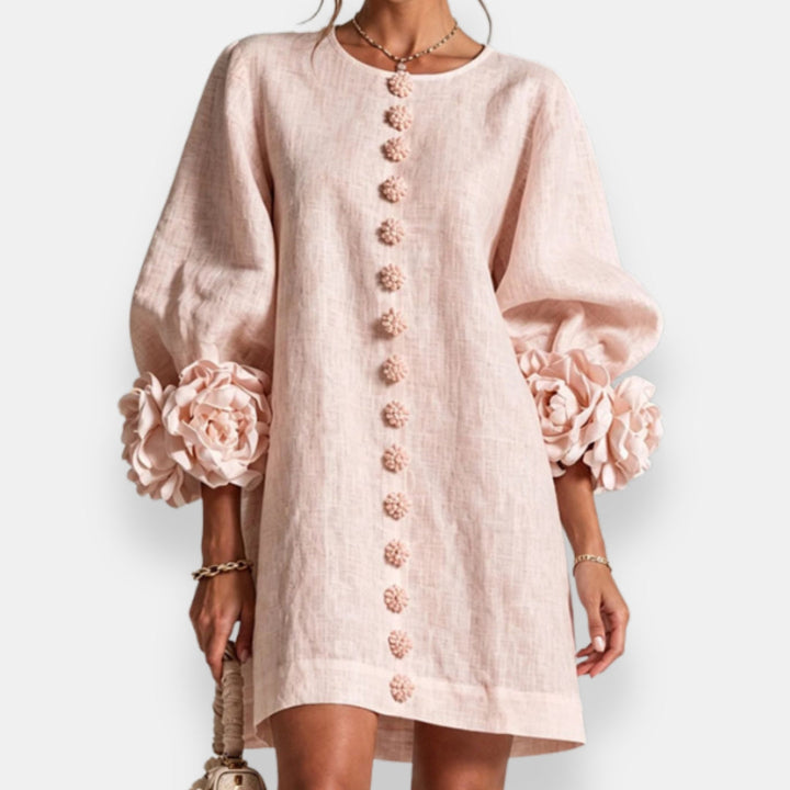 Annabelle | Robe à fleurs en relief