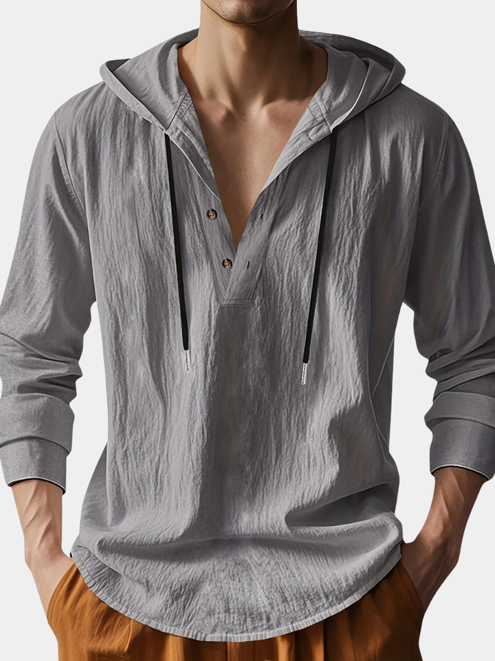 Bernard | Chemise en lin avec capuche de luxe
