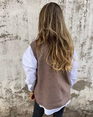 Élise | Pull sans manches en maille