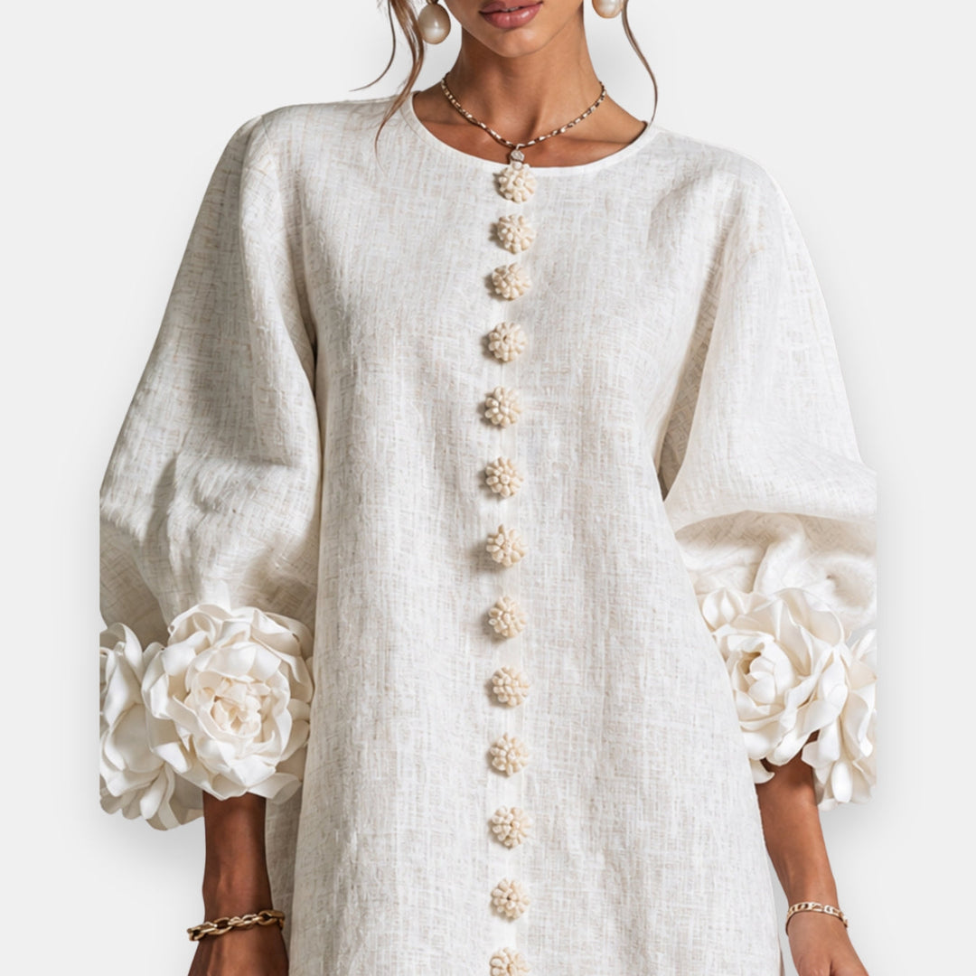 Annabelle | Robe à fleurs en relief
