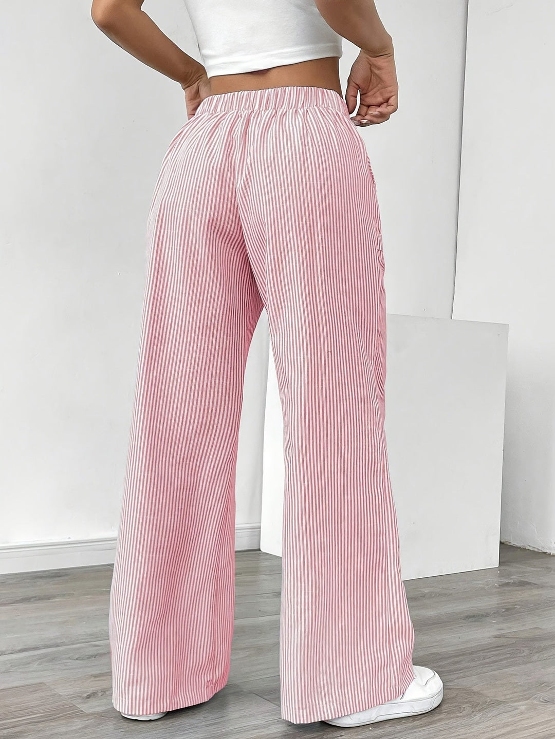Lorette | Pantalon large rayé