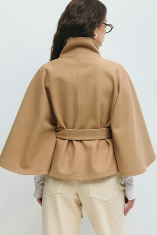 Mélanie | Manteau-cape ceinturé
