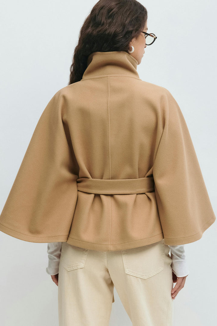Mélanie | Manteau-cape ceinturé