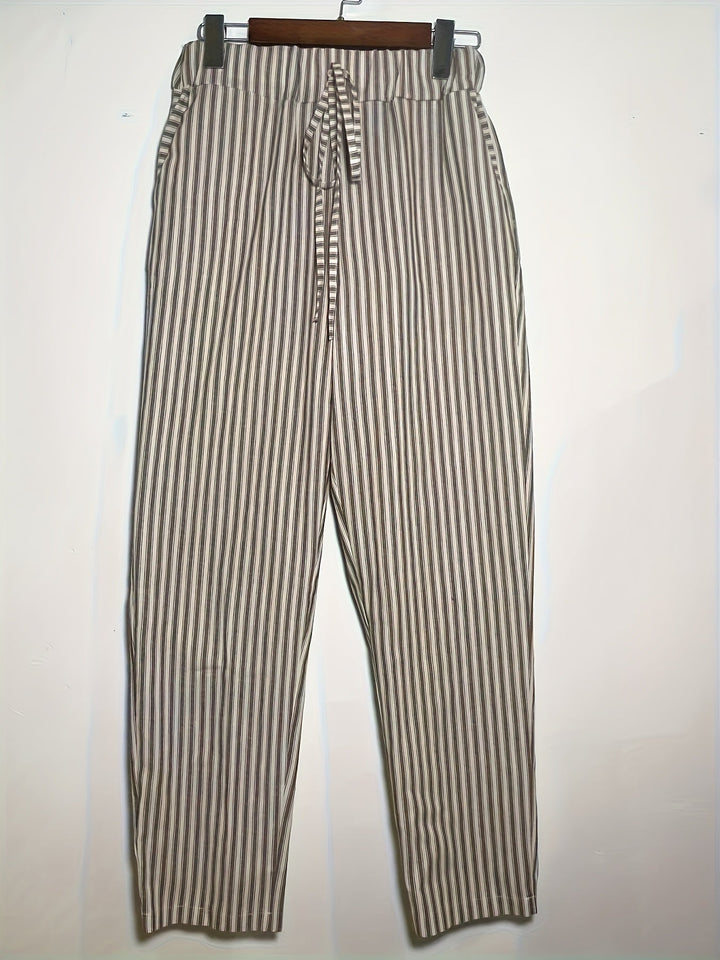 Violaine | Pantalon large à rayures