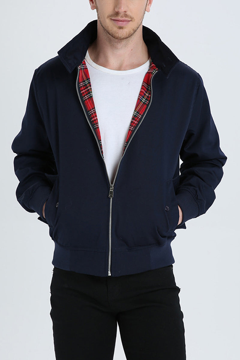 Gaël | Veste Harrington à doublure tartan