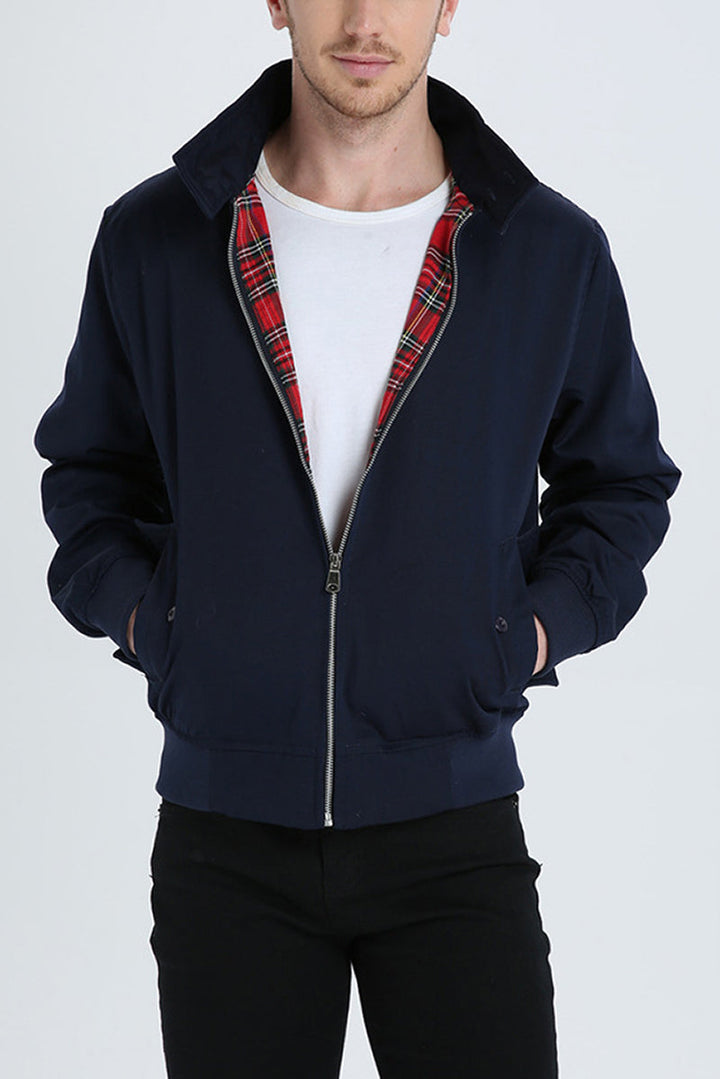 Gaël | Veste Harrington à doublure tartan