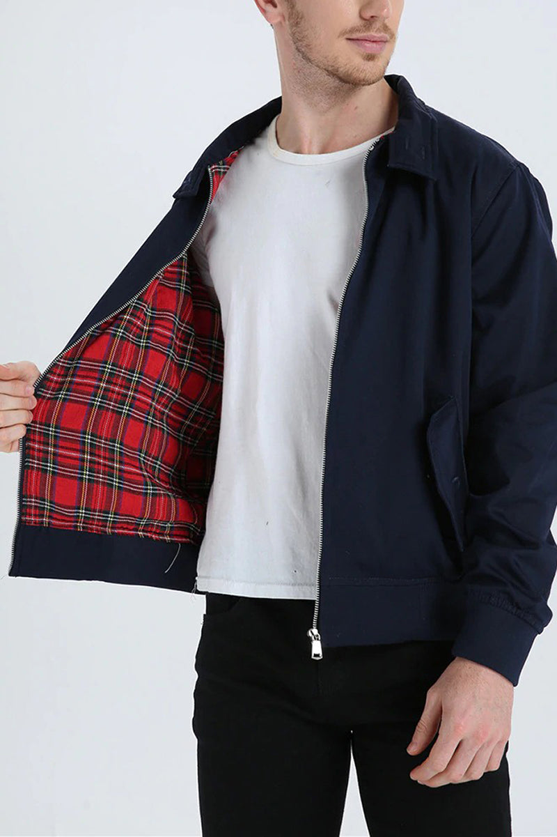 Gaël | Veste Harrington à doublure tartan