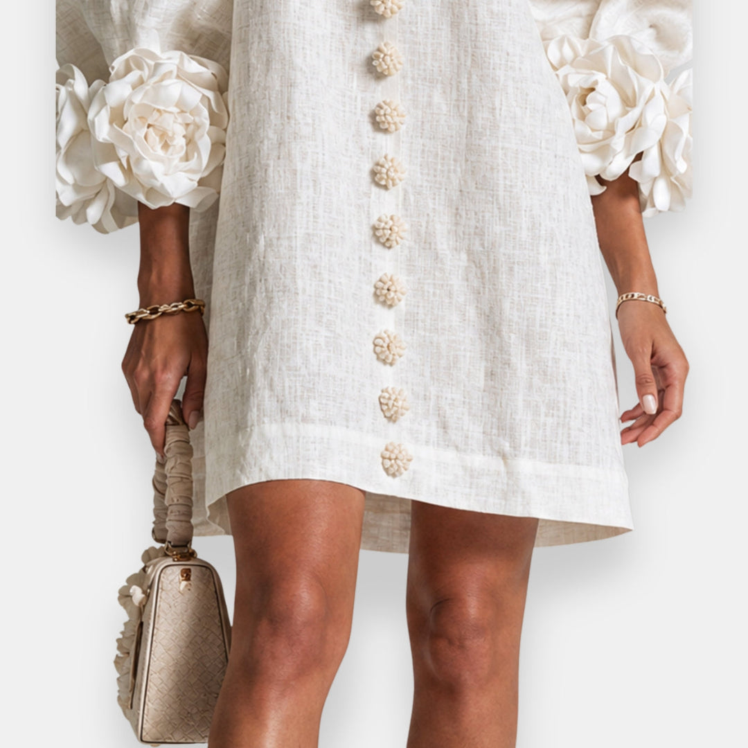 Annabelle | Robe à fleurs en relief