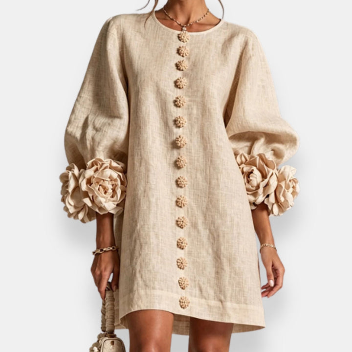 Annabelle | Robe à fleurs en relief